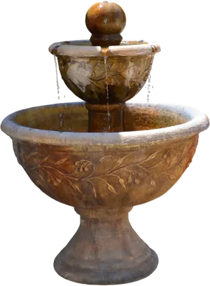 Classic Stone Fountain Water Feature PNG image