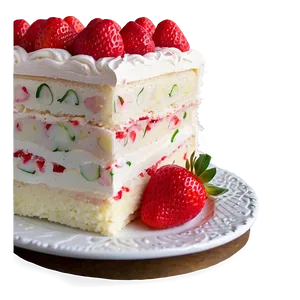 Classic Strawberry Cake PNG Gcu62 PNG