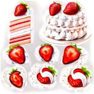Classic Strawberry Cake PNG Nxh79 PNG