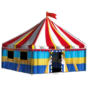 Classic Striped Carnival Tent Png 06282024 PNG image