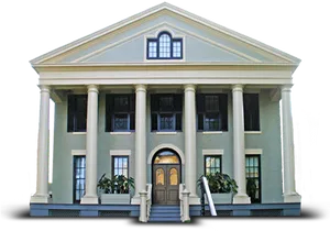 Classic Style Mansion Facade PNG image