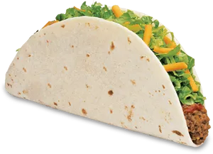 Classic Tacowith Lettuceand Cheese PNG image