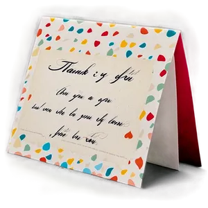 Classic Thank You Note Card PNG 90 PNG