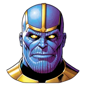 Classic Thanos Comic Art Png 05212024 PNG image