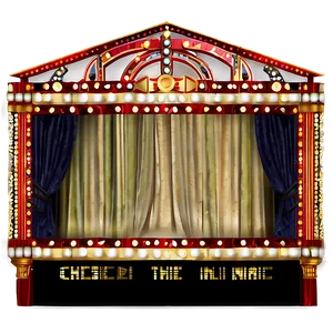 Classic Theater Marquee Design Png Xgy PNG image