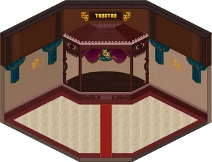 Classic Theatre Interior Design PNG