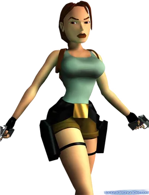 Classic Tomb Raider Lara Croft Pose PNG image