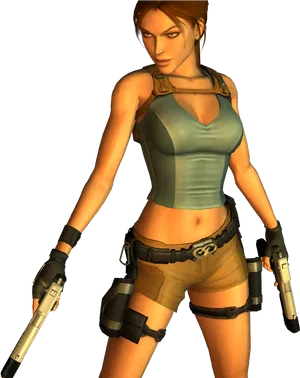 Classic Tomb Raider Lara Croft Pose PNG image