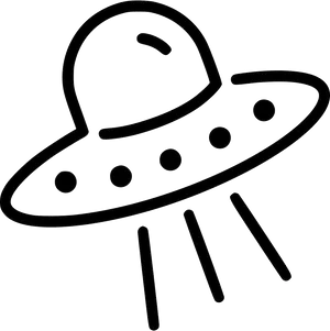 Classic U F O Line Art PNG