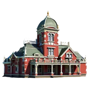 Classic Victorian Building PNG Grc