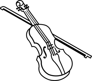 Classic Violin Outline PNG image