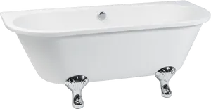 Classic White Freestanding Bathtub PNG image