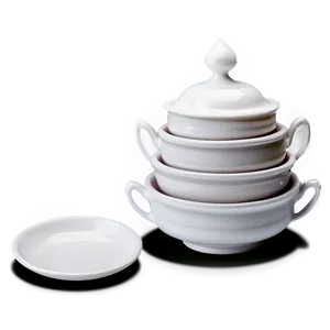 Classic White Porcelain Dishes Png 25 PNG image