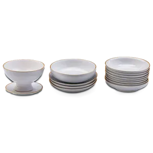 Classic White Porcelain Dishes Png Nqa5 PNG image