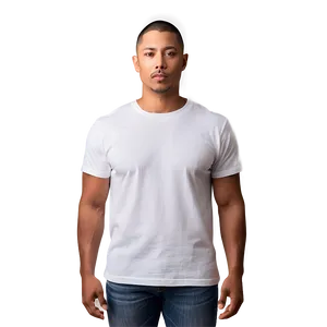 Classic White T-shirt Mockup PNG 75