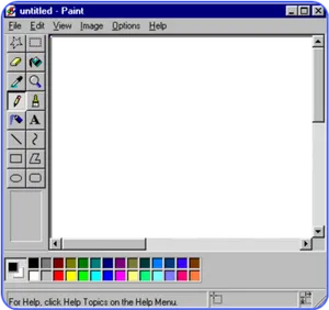 Classic Windows Paint Program PNG image