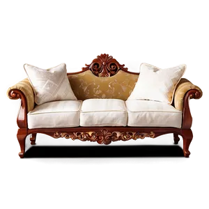 Classic Wooden Sofa Png 05252024 PNG image