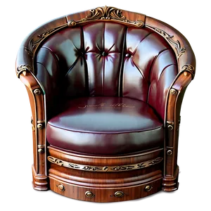 Classic Wooden Sofa Png Oes PNG image