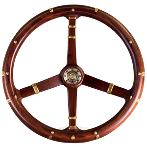 Classic Wooden Steering Wheel PNG Kyy PNG