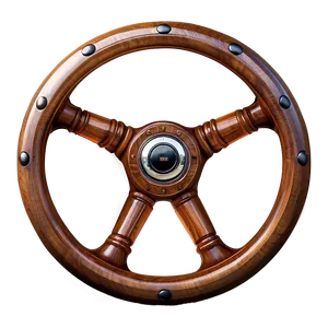 Classic Wooden Steering Wheel PNG Smp PNG