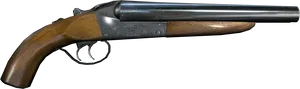 Classic Wooden Stock Shotgun PNG