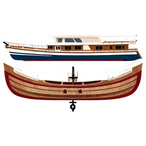 Classic Wooden Yacht Png 05242024 PNG image