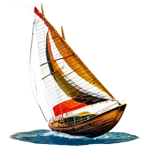 Classic Wooden Yacht Png Itl95 PNG image