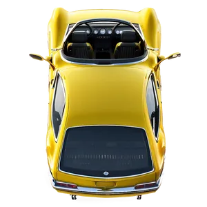 Classic Yellow Car Render Png Yru PNG image