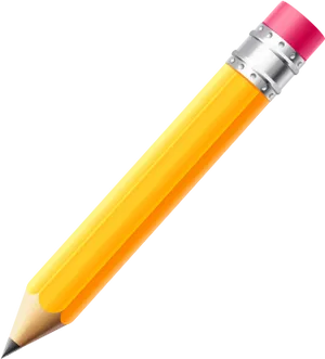 Classic Yellow Pencil Black Background PNG image