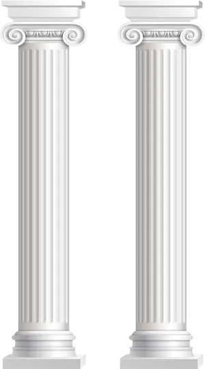 Classical White Pillars Architecture PNG image