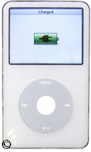 Classici Pod Charged Battery Display PNG image