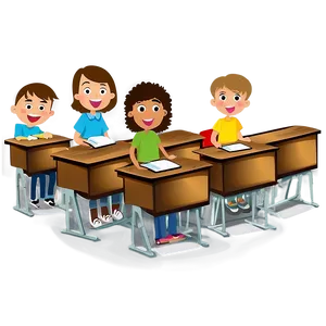 Classroom Cartoon PNG Pip24