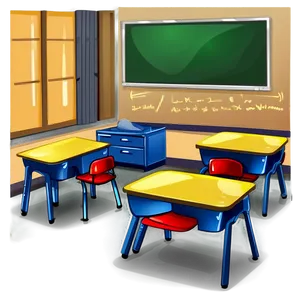 Classroom Cartoon PNG Wed56