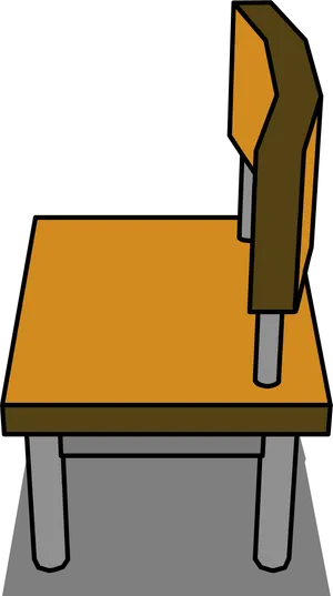 Classroom Deskand Chair Illustration