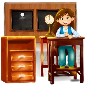 Classroom Drawing PNG Csl61