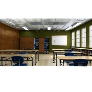 Classroom Interior PNG Wmr27