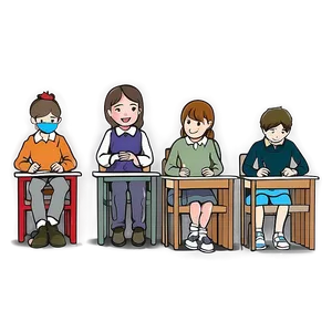 Classroom Students PNG 48