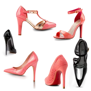 Classy Coral Heels Png 06122024 PNG image