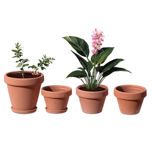 Clay Flower Pots PNG 31