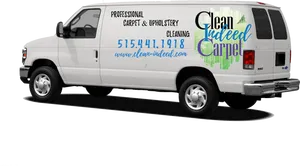 Clean Indeed Carpet Cleaning Van PNG image