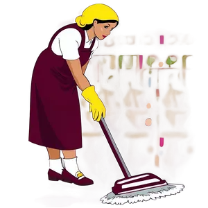 Cleaning Lady A PNG image