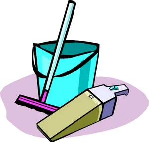 Cleaning Supplies Cartoon PNG image