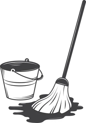Cleaning Tools Vector Illustration PNG image