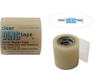 Clear Ding Tape Fiberglass Repair