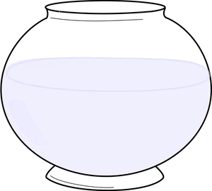 Clear Glass Bowl Half Fullof Water PNG image