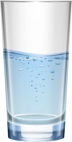 Clear Glass Half Fullof Water PNG image