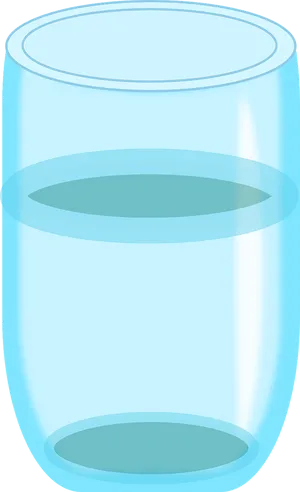 Clear Glass Half Fullof Water PNG image
