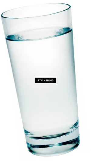 Clear Glass Water Half Full PNG image