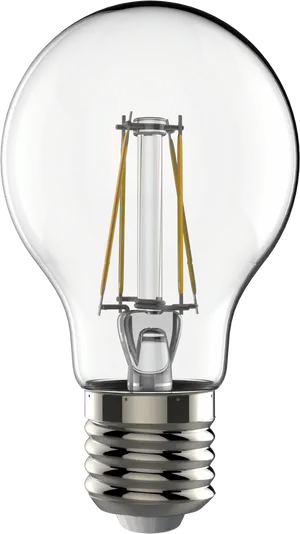 Clear L E D Filament Bulb PNG image