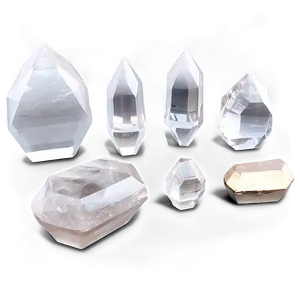 Clear Quartz Shaped Objects PNG 06282024